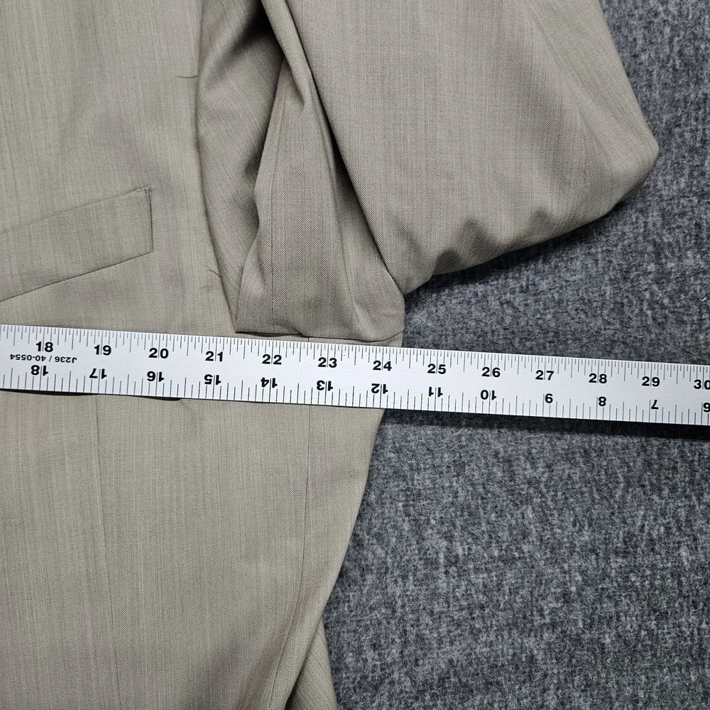 MARZOTTO SUPER 120 Joseph Abboud Men's Beige Tan Wool Blazer 48R